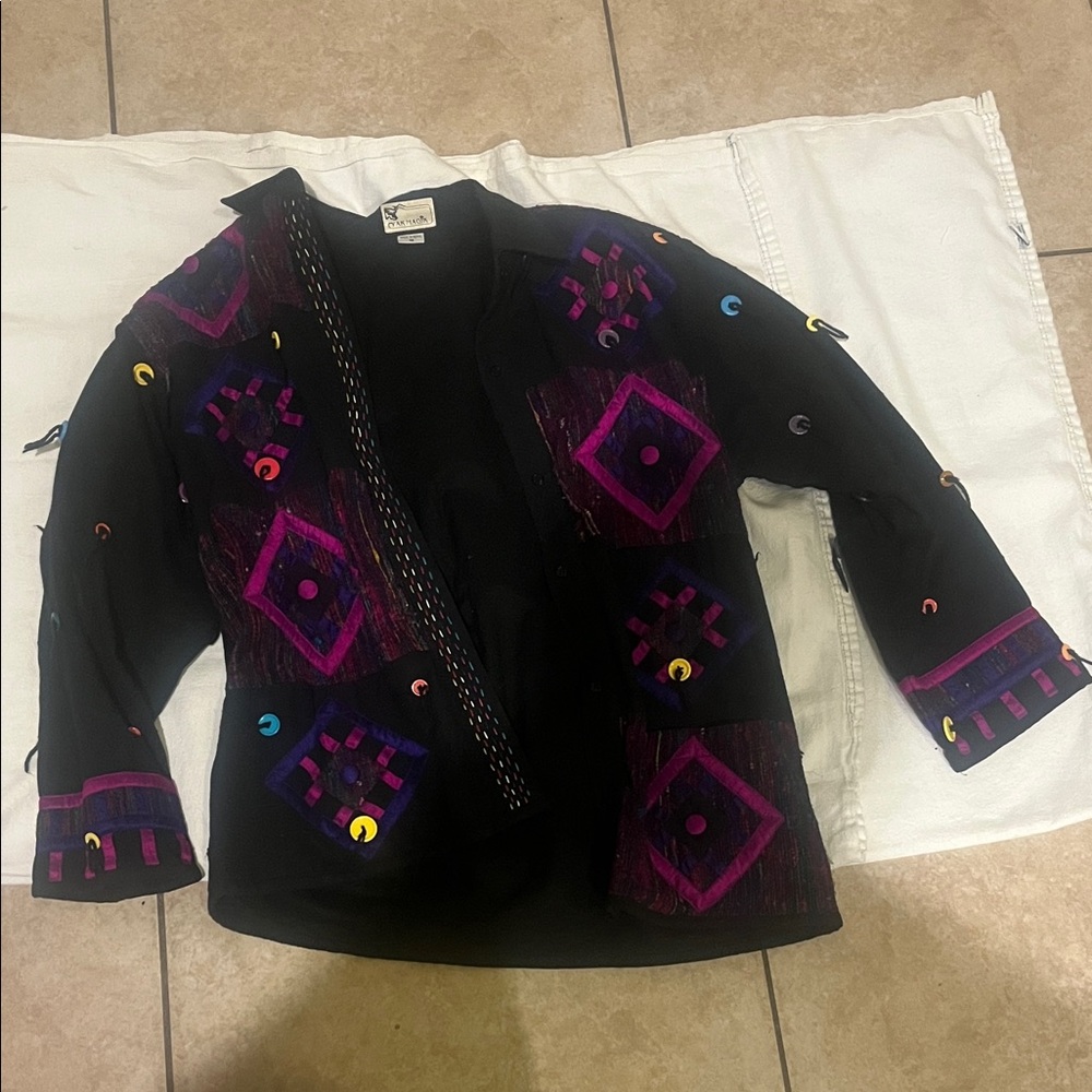 Vibrant Black and Purple Women's Blazery Yak magik